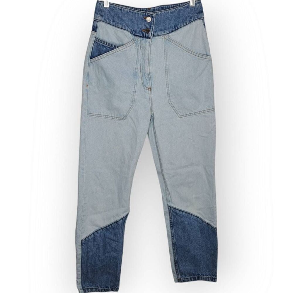 BA&SH Women's Apolo Two Tone Denim High Waist Jeans size 4 US
